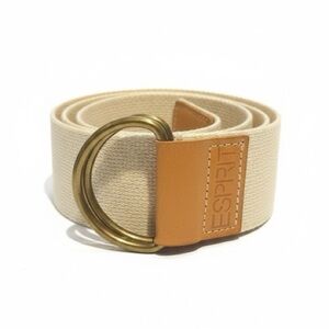 Vintage Esprit Canvas and Leather Adjustable Belt Large